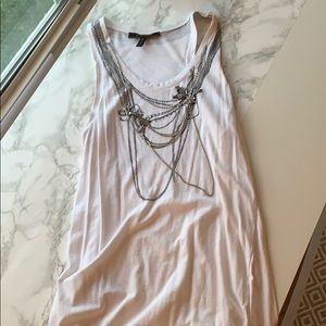 White detailed tank top